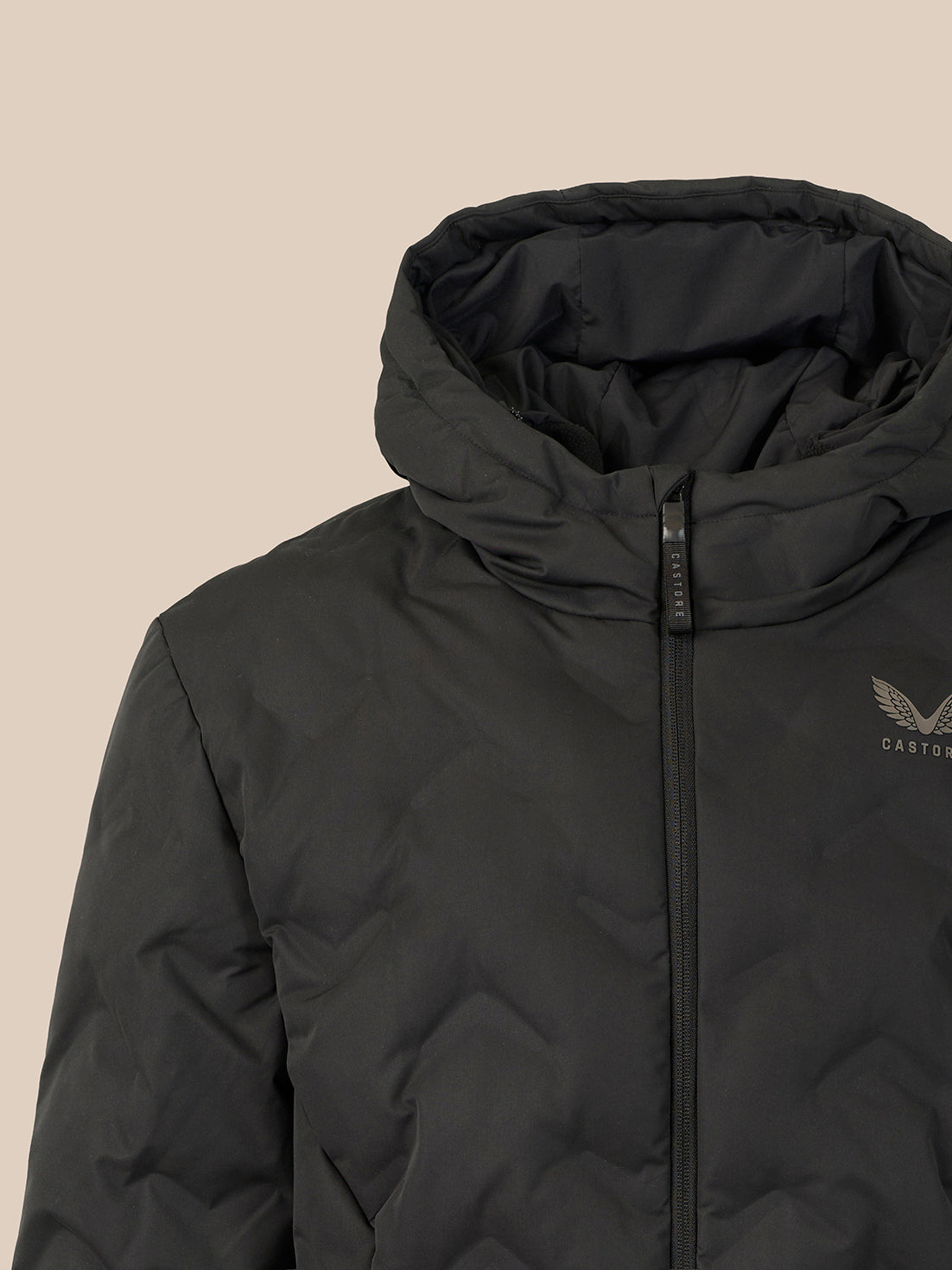 Men's Hooded Padded Jacket - Black - Black
