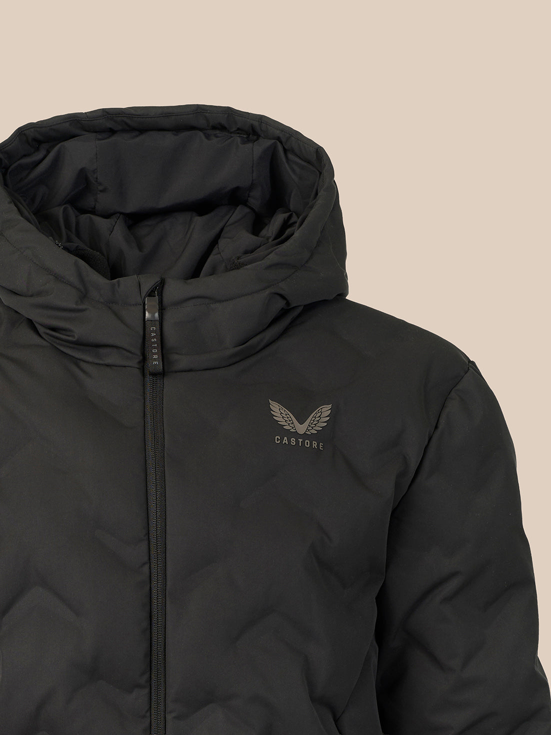 Men's Hooded Padded Jacket - Black - Black