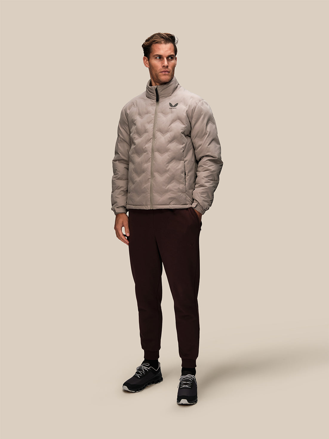 Hombre Chaqueta acolchada - Topo - Taupe