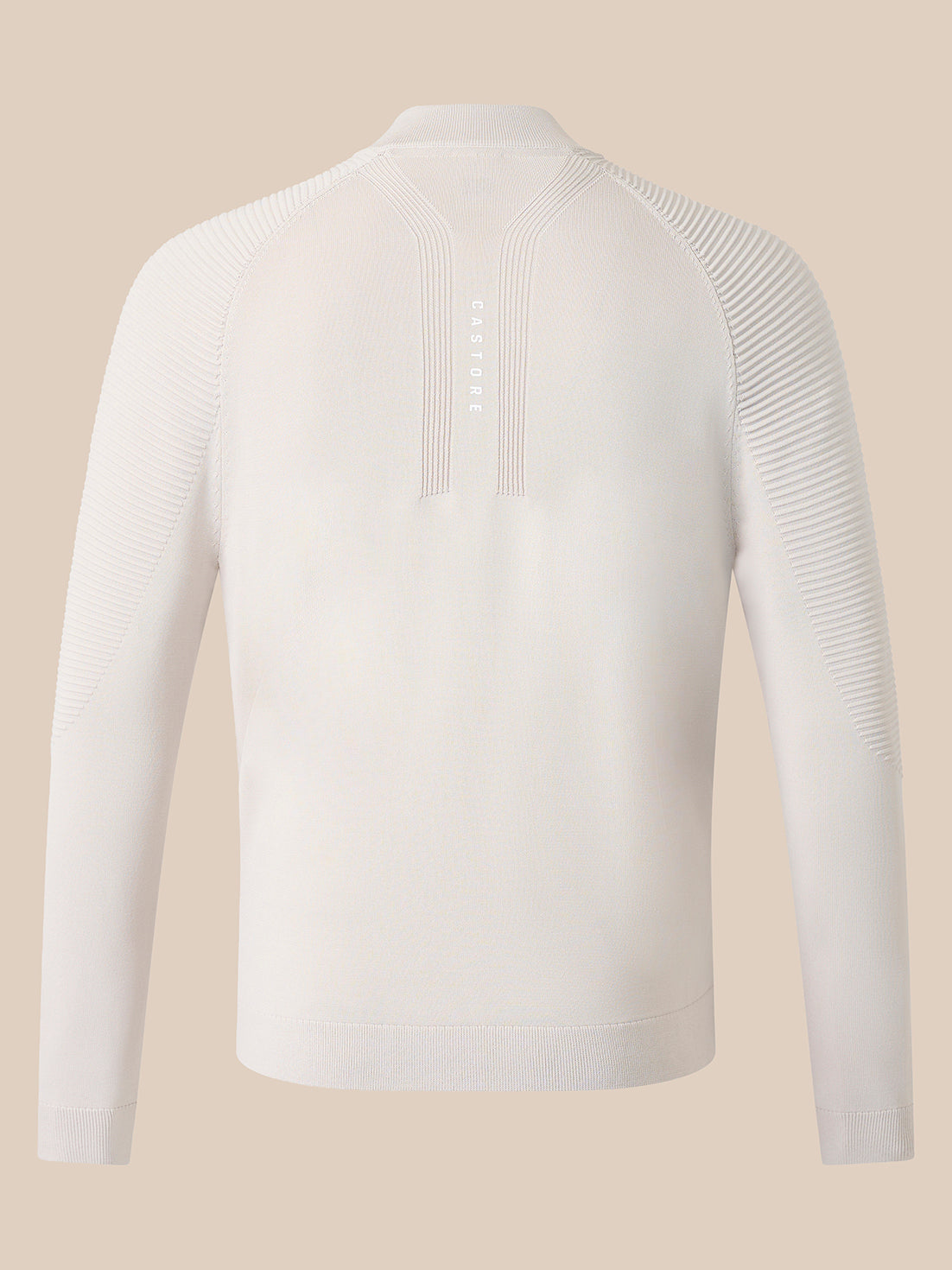 Men's Golf Long Sleeve Quarter Zip Top - Cream - Cream