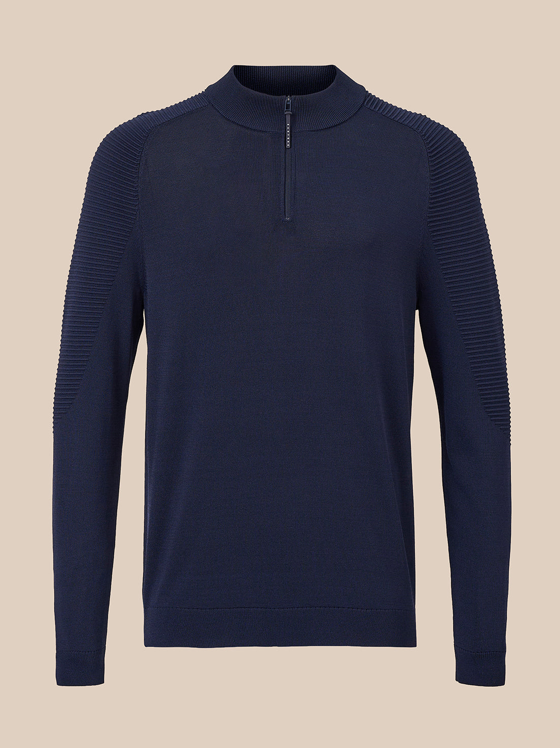 Heren Golf Knitted 1/4 zip top – marineblauw - Marineblauw