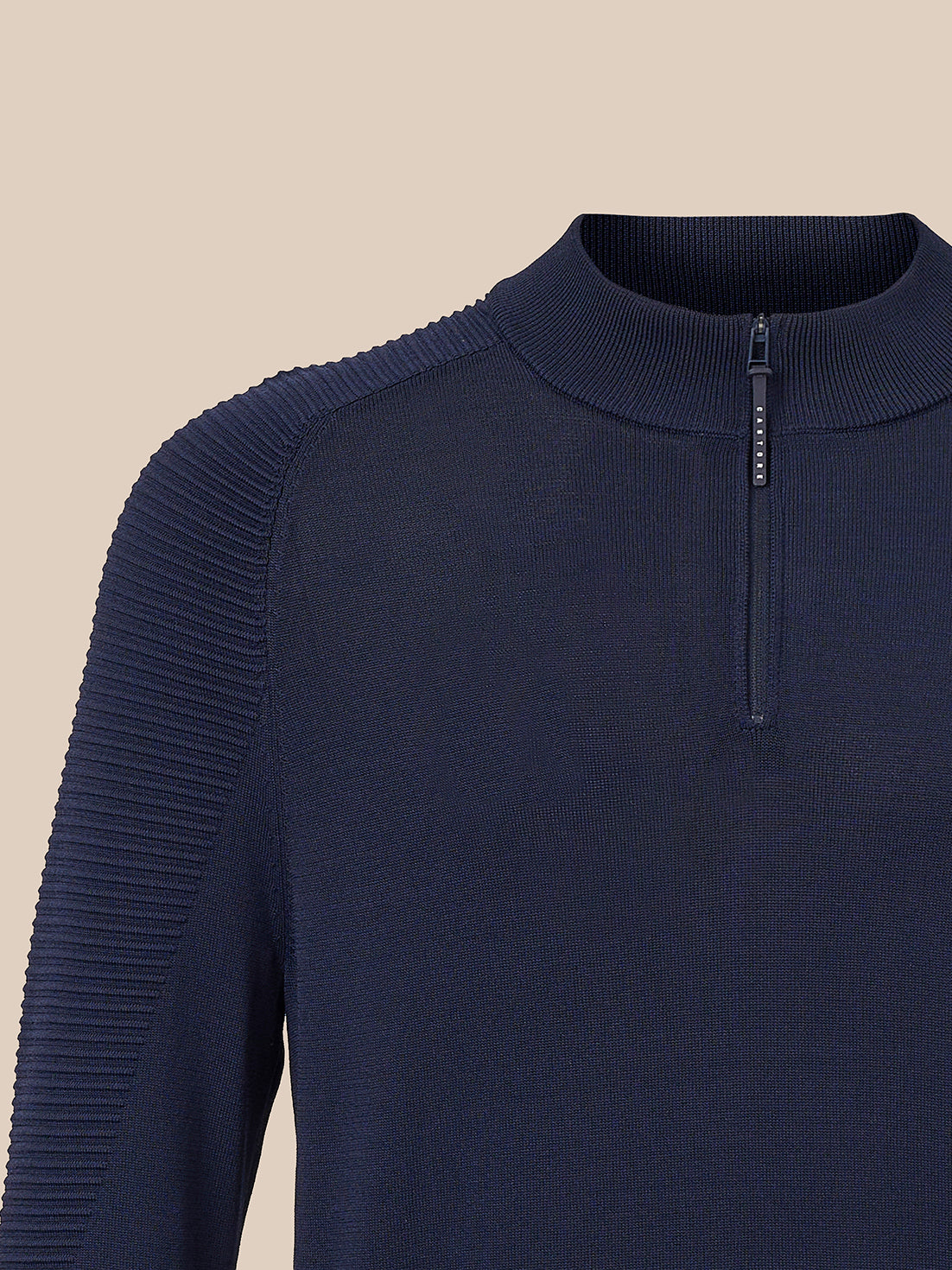Heren Golf Knitted 1/4 zip top – marineblauw - Marineblauw