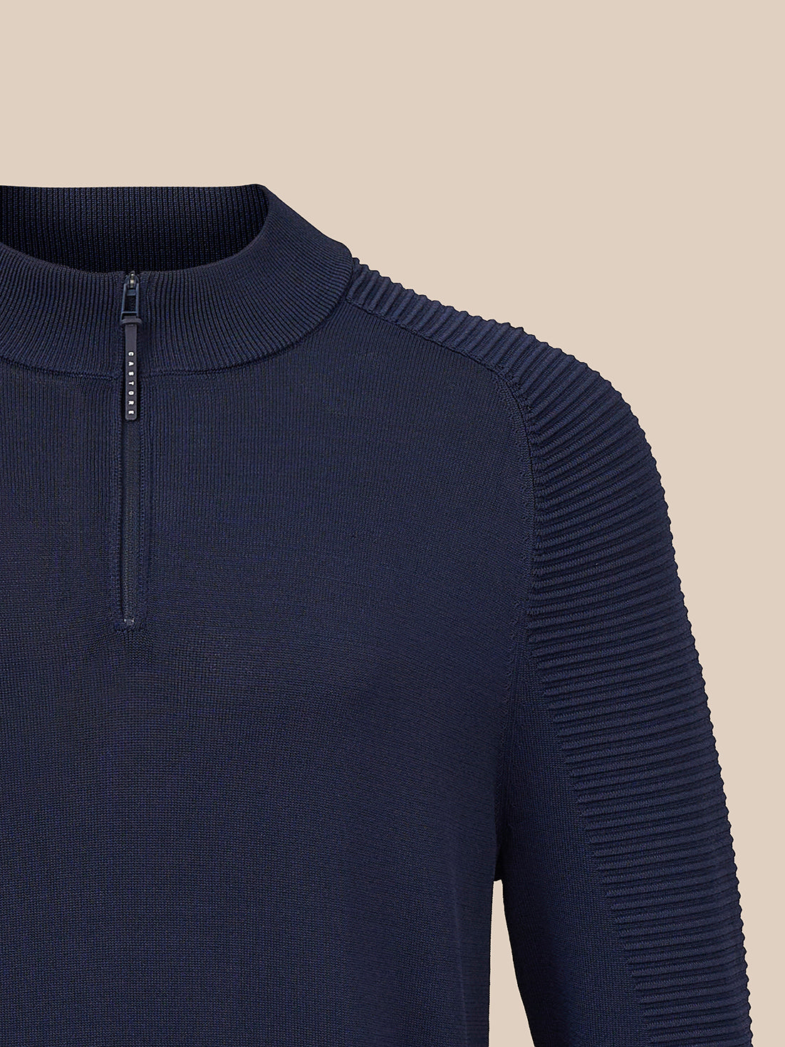 Heren Golf Knitted 1/4 zip top – marineblauw - Marineblauw