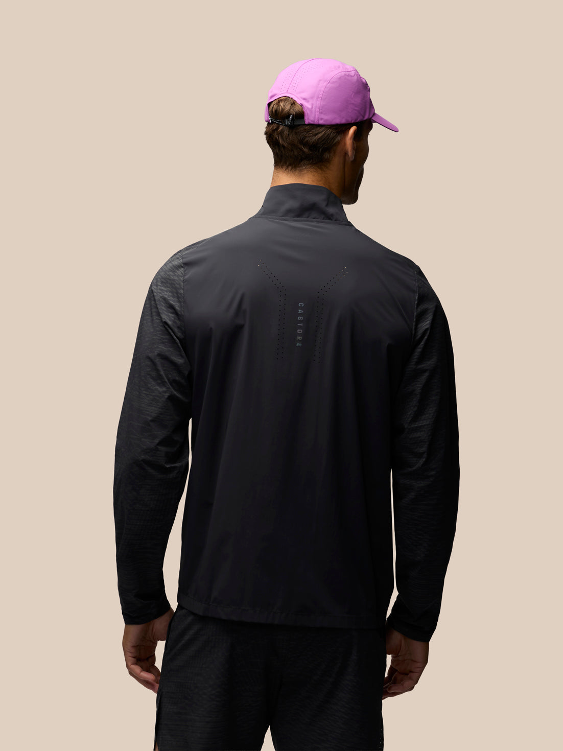 Heren Zone shirt met lange mouwen en 1/2-ritssluiting - Zwart - Zwart