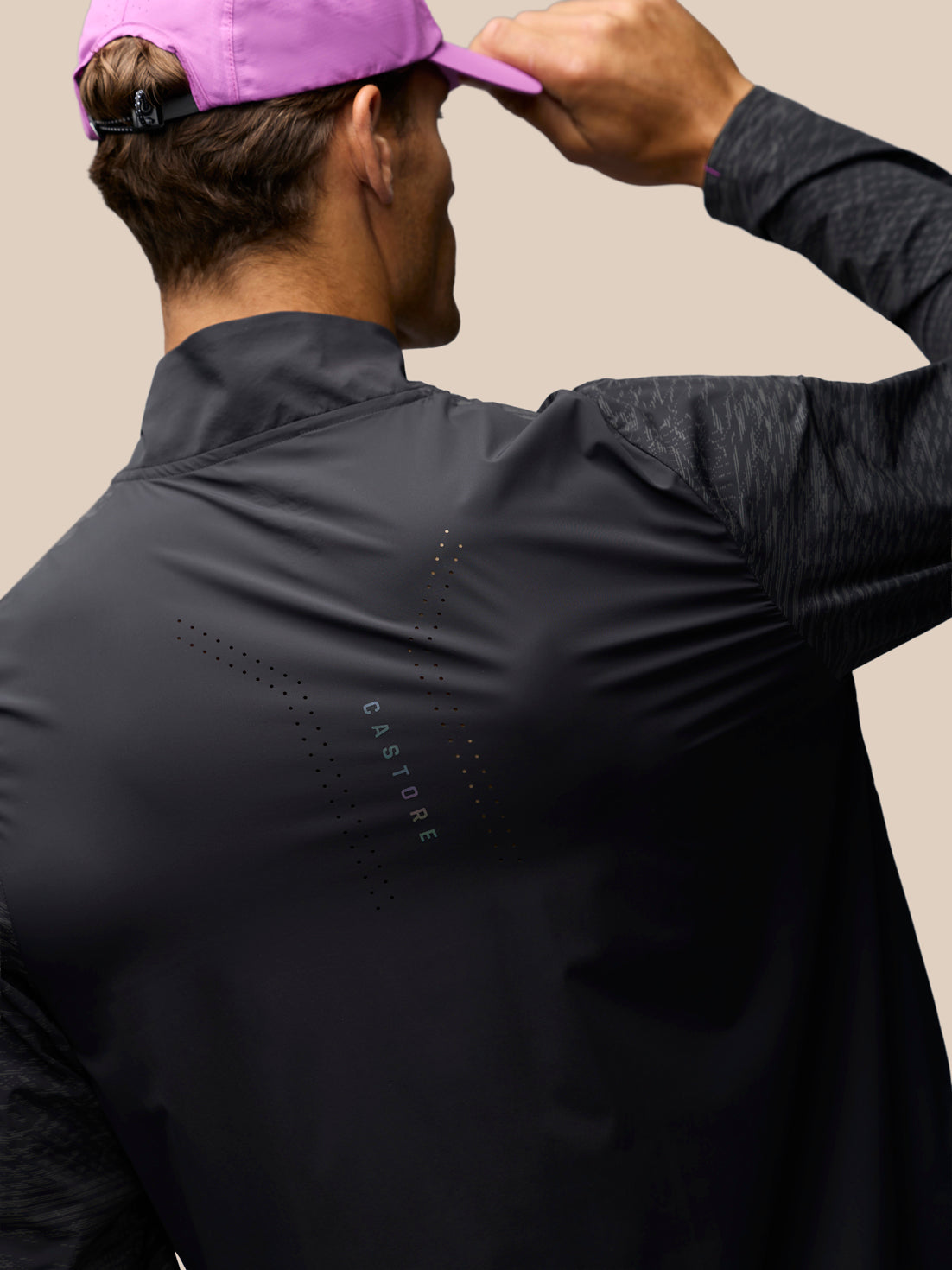 Heren Zone shirt met lange mouwen en 1/2-ritssluiting - Zwart - Zwart