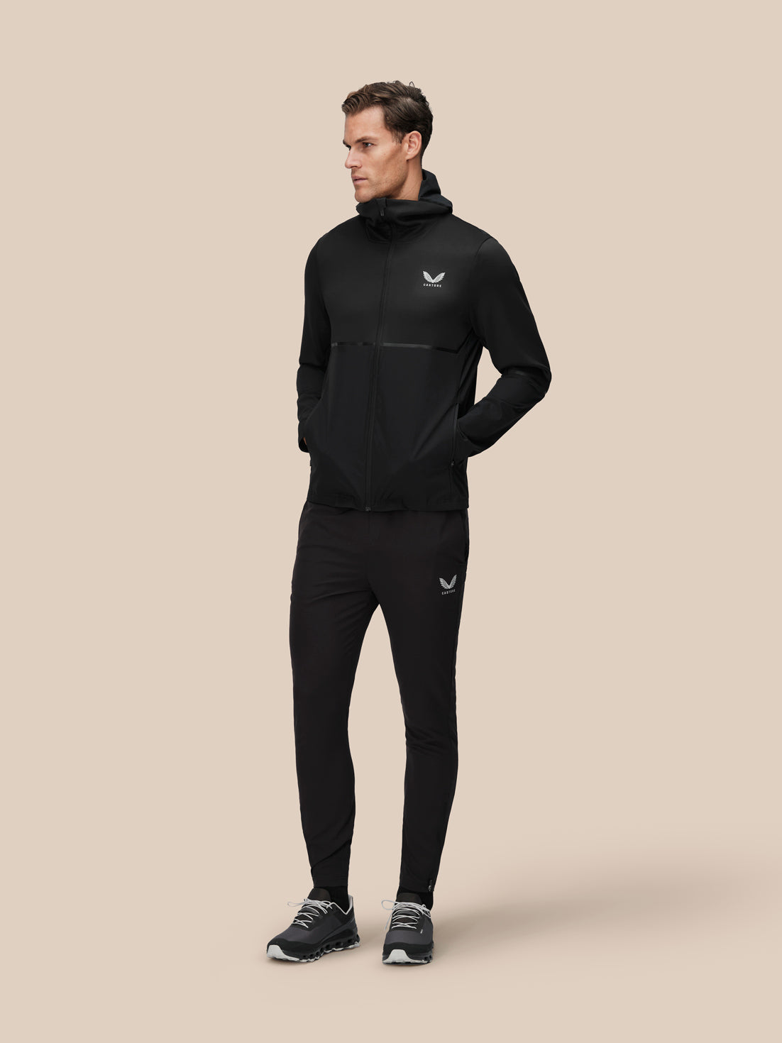 Hombre Jogger Thermo tejido de corte ajustado - Negro - Negro