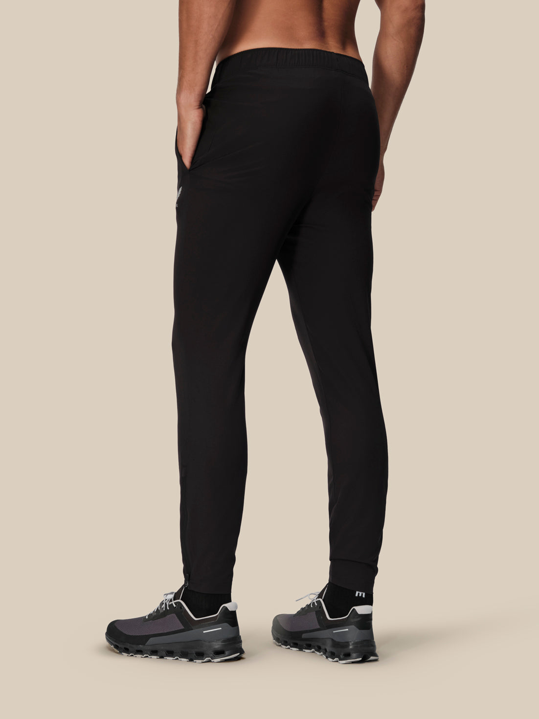 Hombre Jogger Thermo tejido de corte ajustado - Negro - Negro