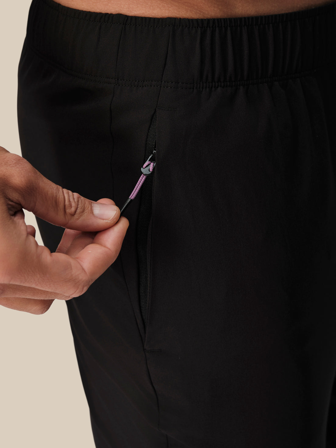 Hombre Jogger Thermo tejido de corte ajustado - Negro - Negro