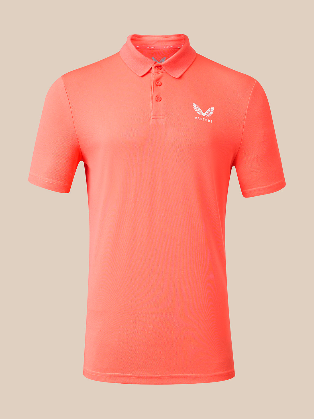 Herren Slim-Fit Core Poloshirt - Orange - Living Coral