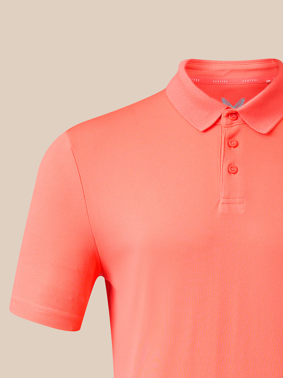 Herren Slim-Fit Core Poloshirt - Orange - Living Coral