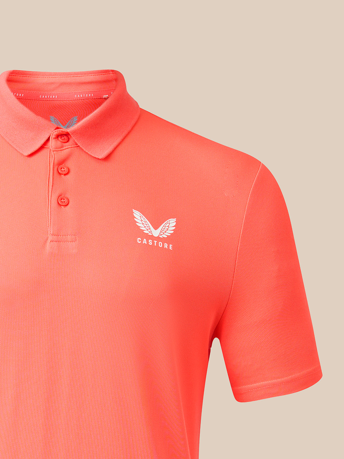 Herren Slim-Fit Core Poloshirt - Orange - Living Coral