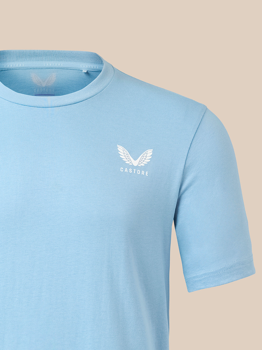 Camiseta de manga corta de Algodón con gráfico en el Pecho izquierdo para Hombre - Azul - Glacier Lake