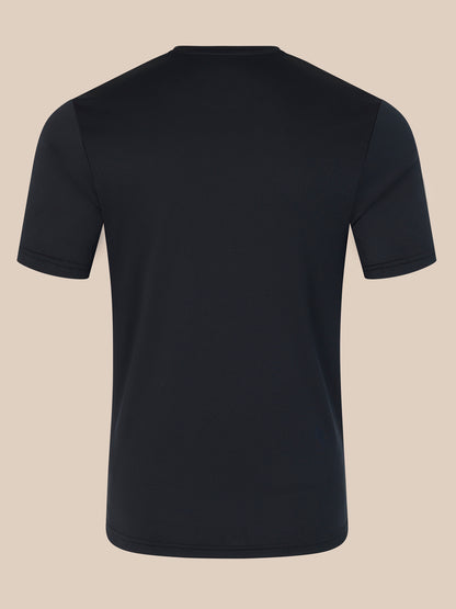Black t-shirt on a beige background