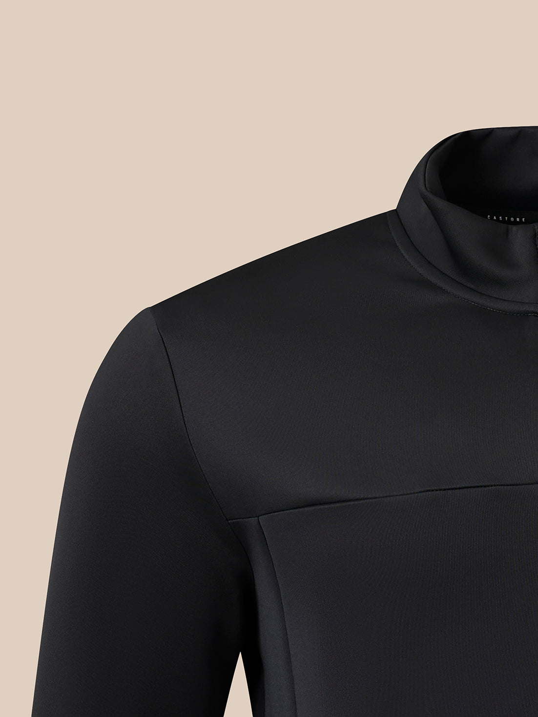 Herren Flex 1/4-Zip-Oberteil - Schwarz - Schwarz