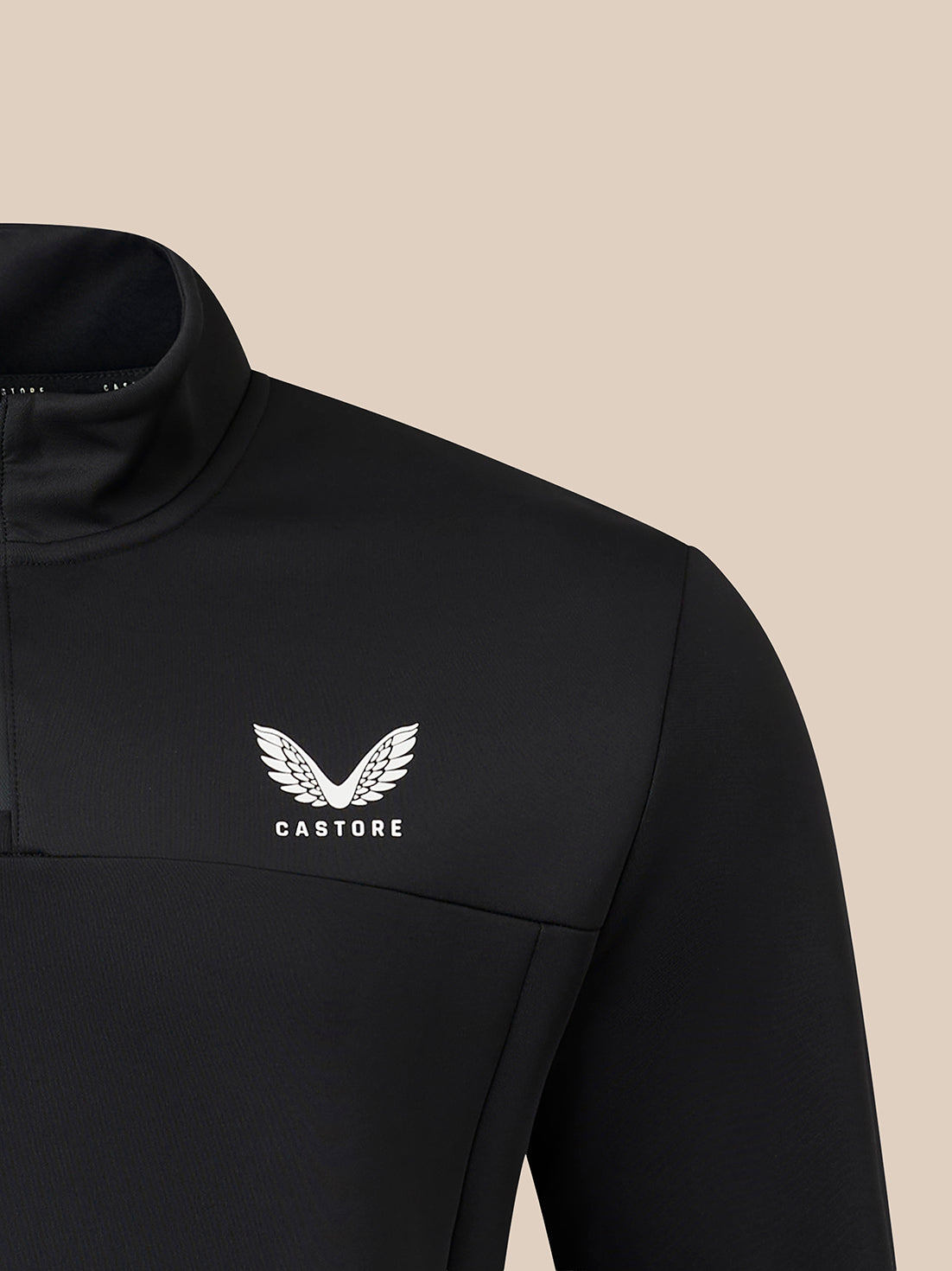 Herren Flex 1/4-Zip-Oberteil - Schwarz - Schwarz