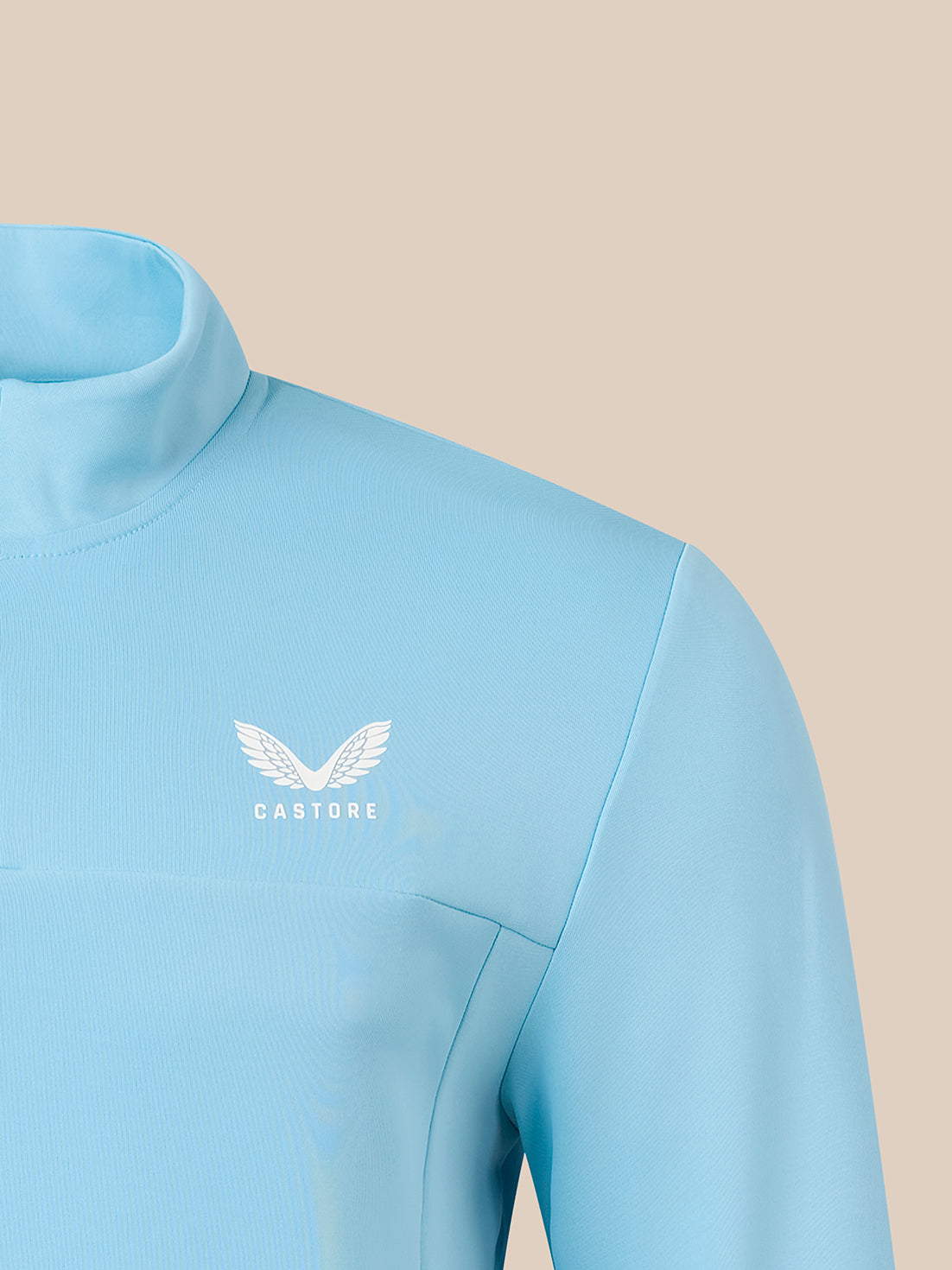 Heren Flex Athletic Fit Top met 1/4-ritssluiting - Blauw - Glacier Lake
