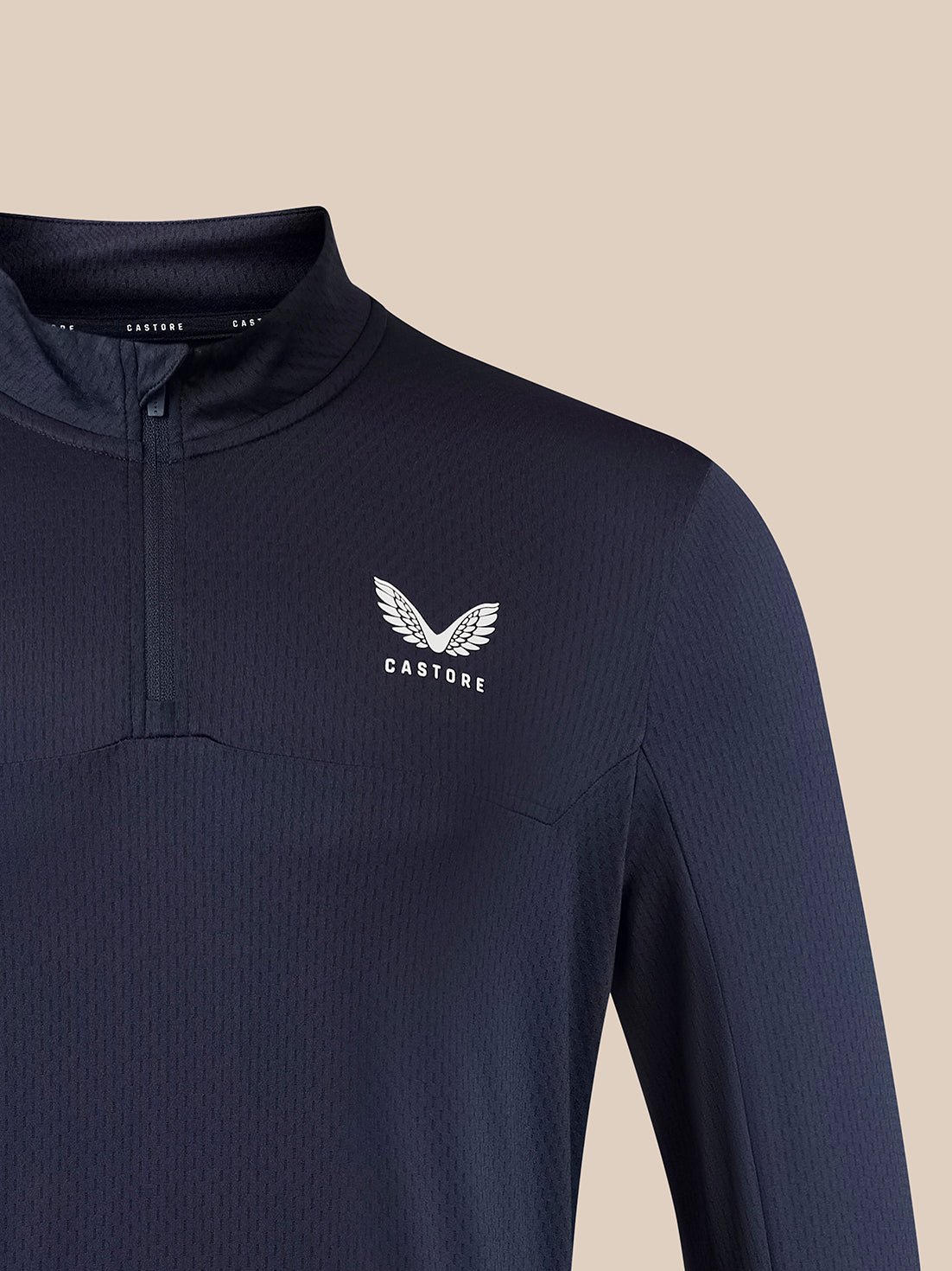 Hombre Top de manga larga con cremallera 1/4 - Azul marino - Azul marino