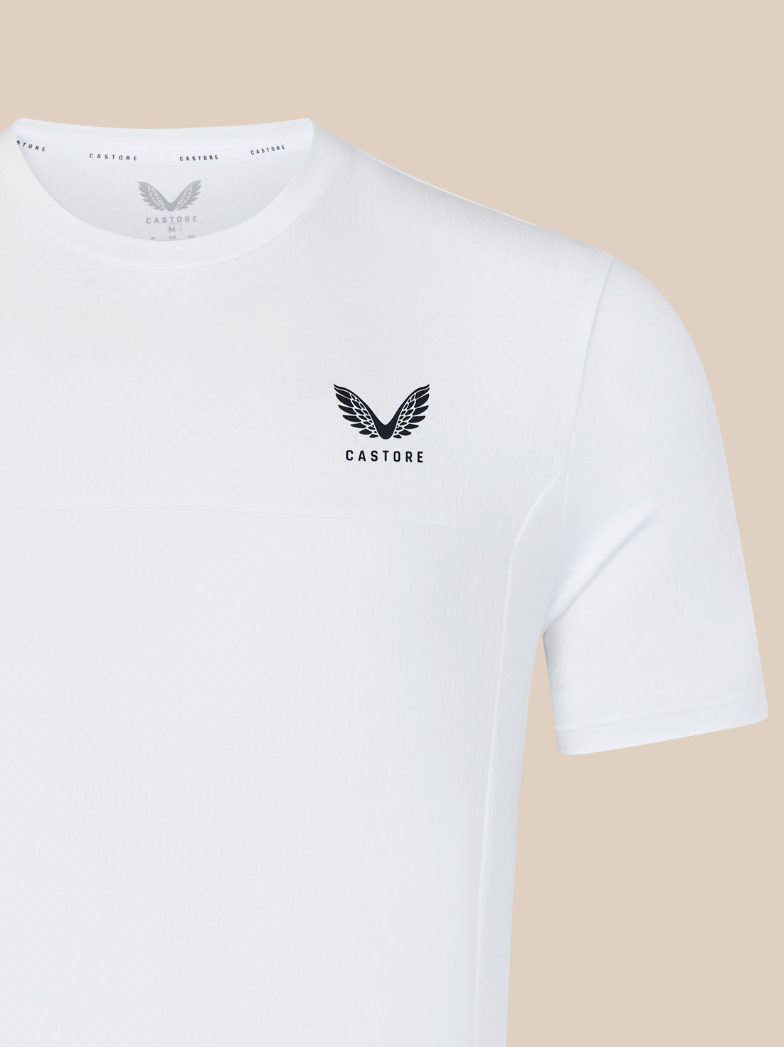 Herren Training Kurzarm-T-Shirt – Weiss - Castore White/Castore Navy