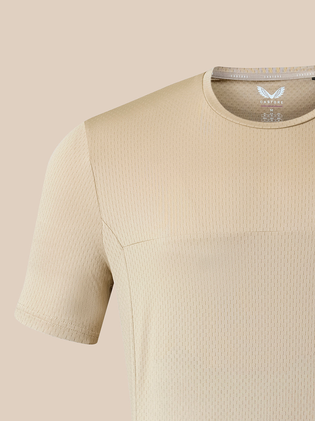 Herren Training T-Shirt - Beige - Beige
