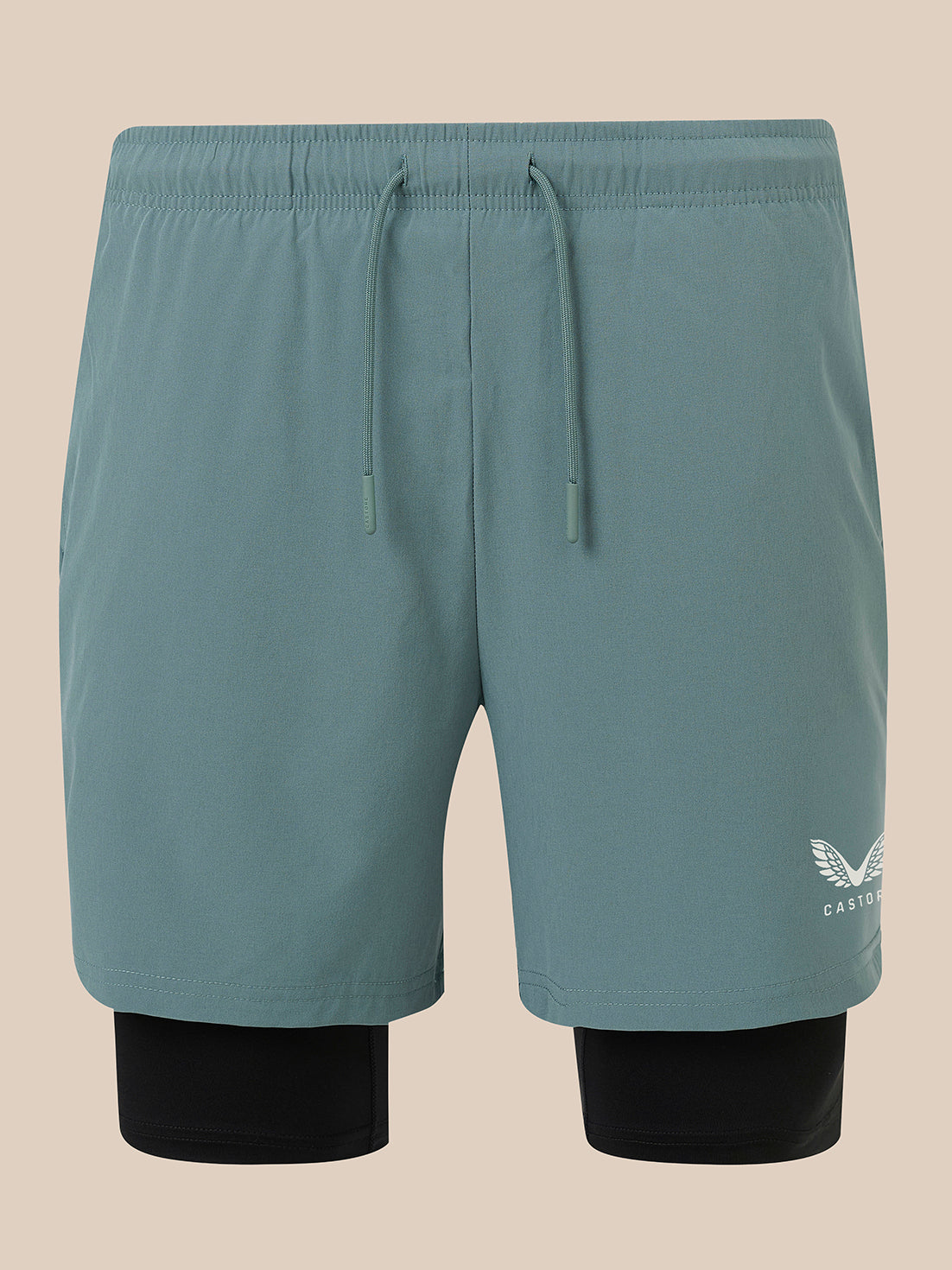 Pantalones cortos 2-In-1 de hombre – Azul/Negro - Azul/Negro