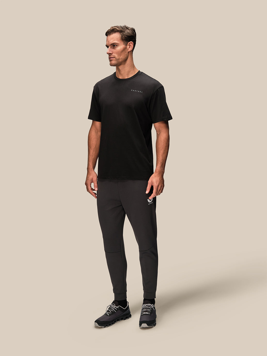 Herren Flex Kurzarm-T-Shirt – Schwarz - Schwarz