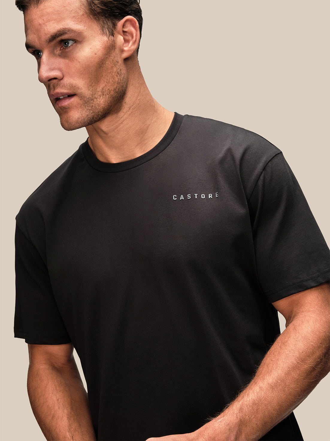 Herren Flex Kurzarm-T-Shirt – Schwarz - Schwarz