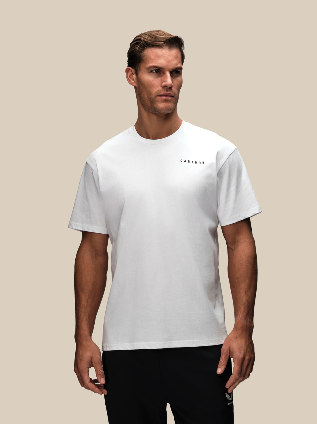 Herren Flex Kurzarm-T-Shirt – Weiss