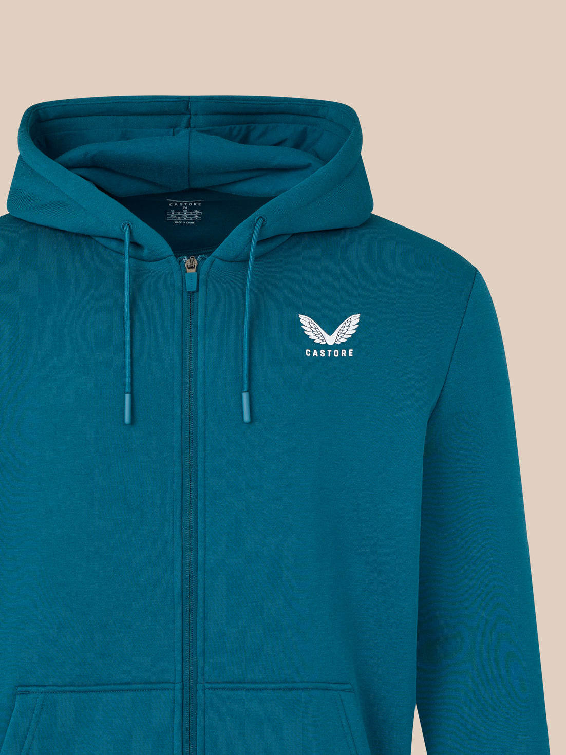 Herren Hoodie mit durchgehendem Zip – Blau - Blau