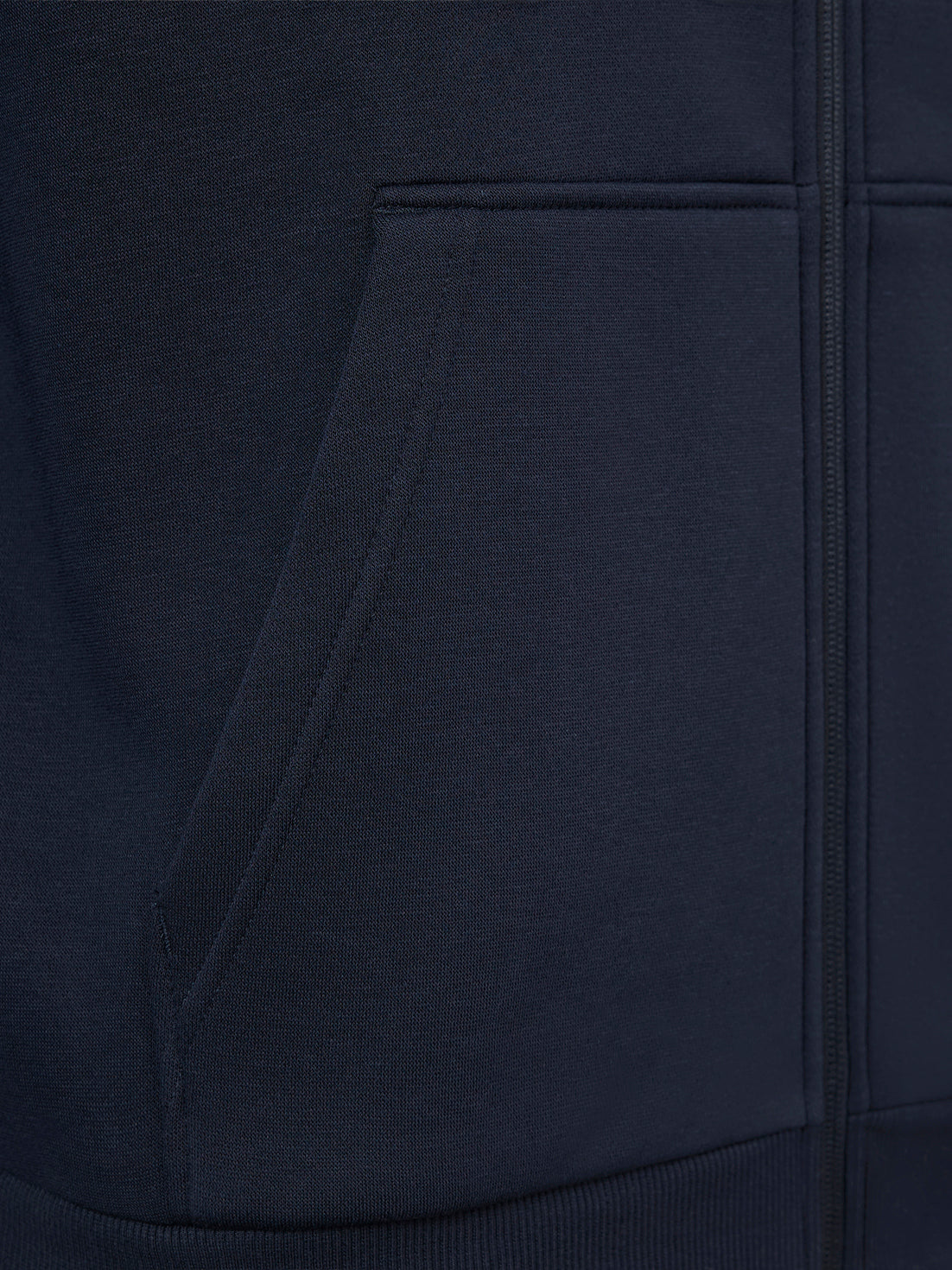 Hombre Sudadera con capucha con cremallera completa - Azul marino - Azul marino
