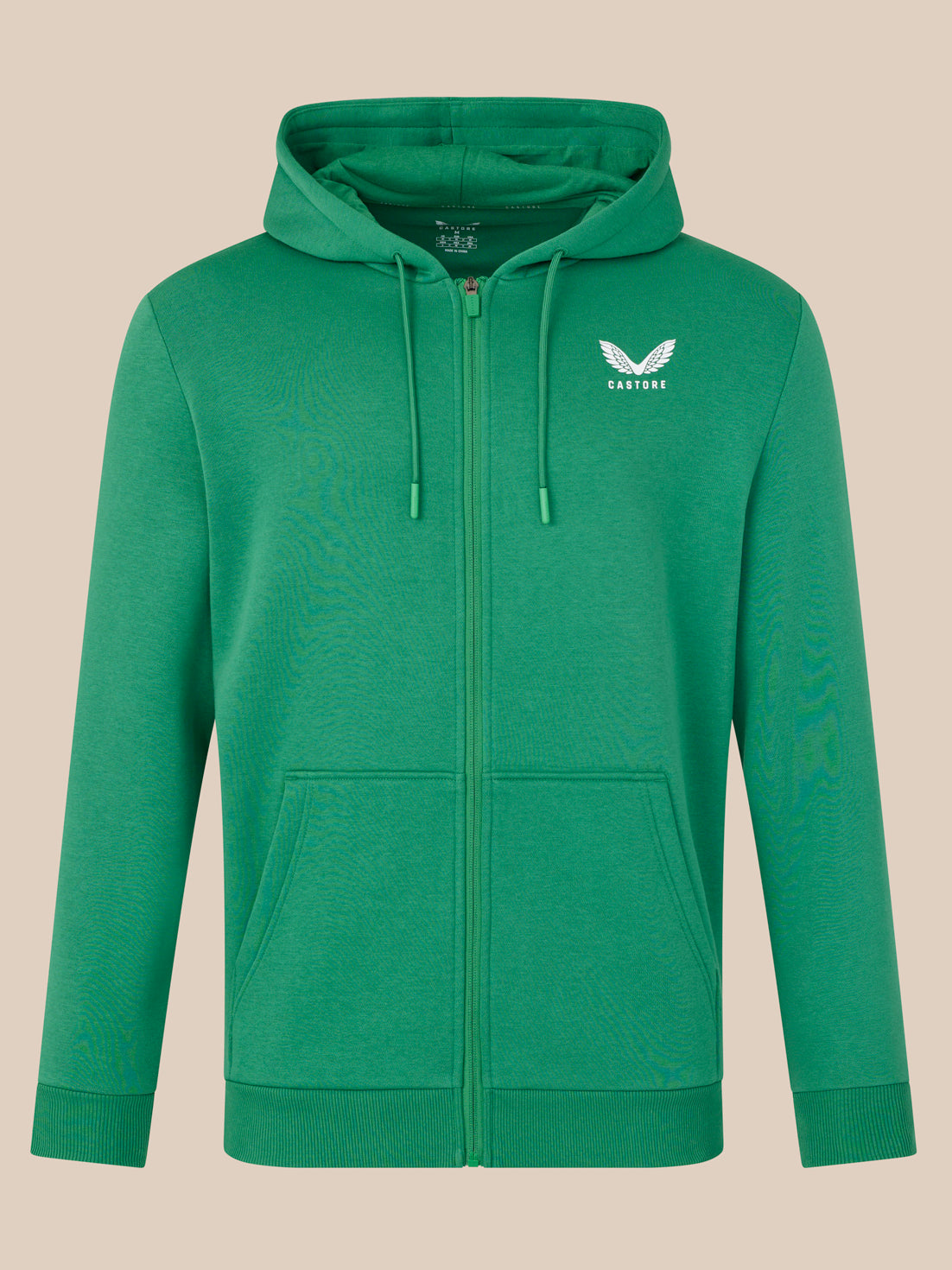 Herren Hoodie mit durchgehendem Zip – Grün - Grün