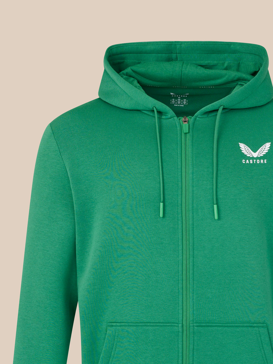 Herren Hoodie mit durchgehendem Zip – Grün - Grün