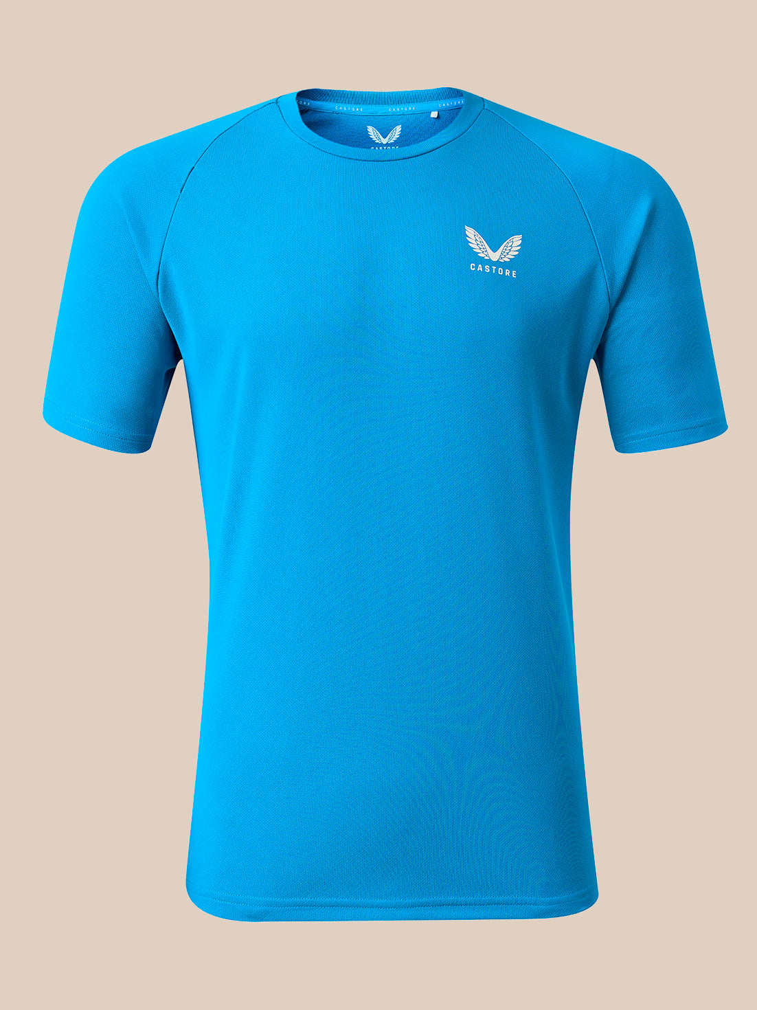Hombre Camiseta de manga corta con estampado y corte atlético - Azul - Azul
