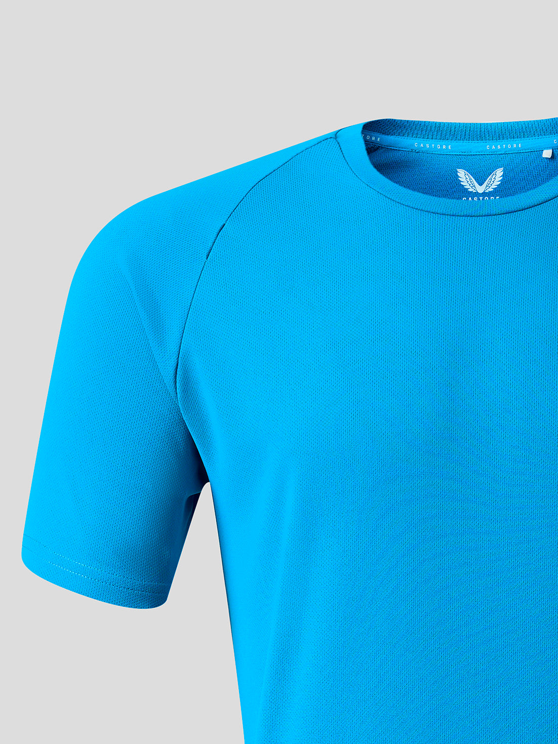 Hombre Camiseta de manga corta con estampado y corte atlético - Azul - Azul