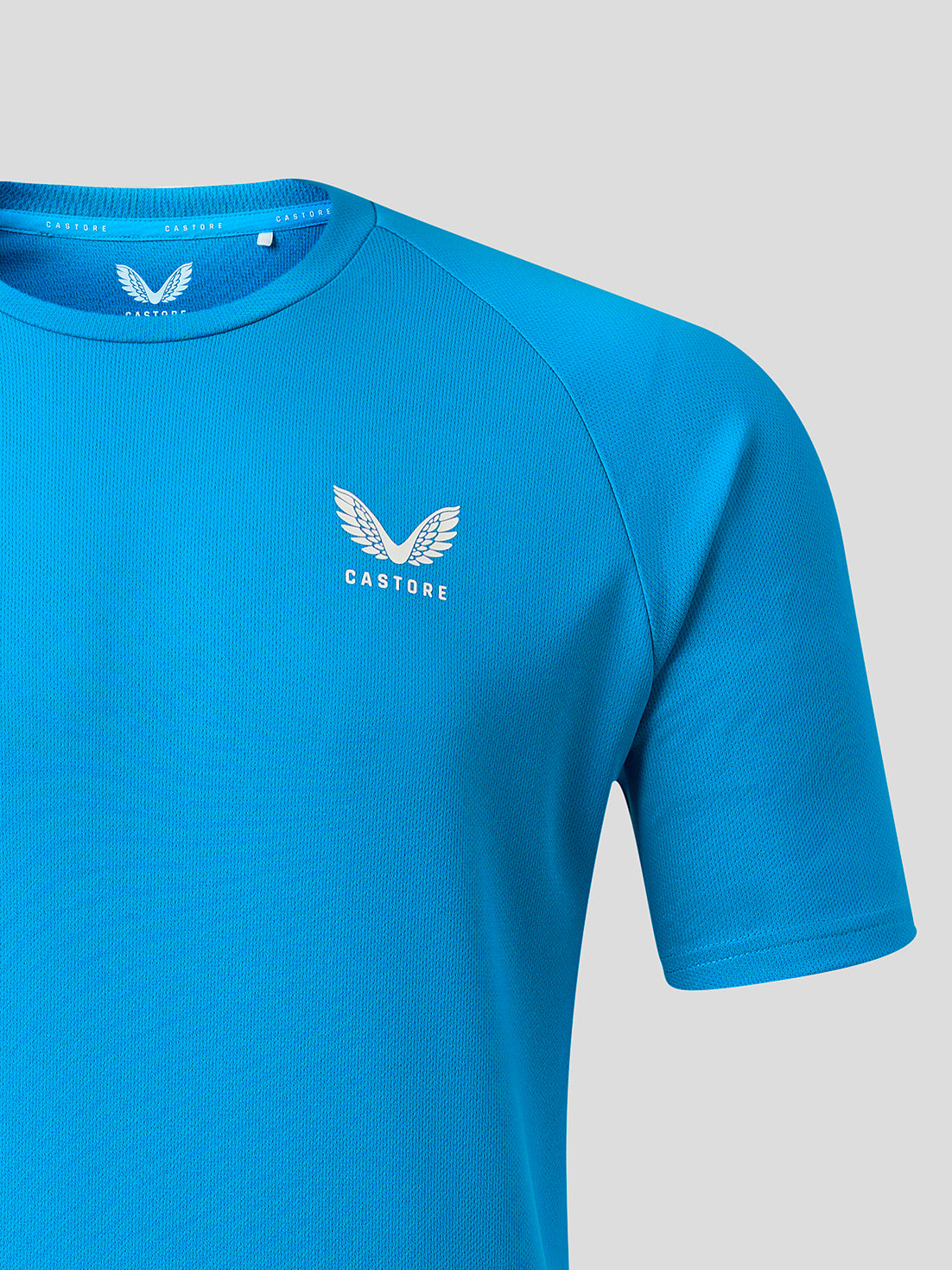 Hombre Camiseta de manga corta con estampado y corte atlético - Azul - Azul