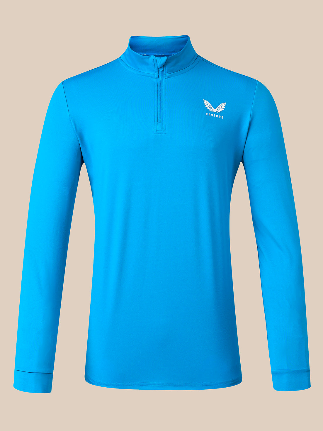 Herren Athletic Fit 1/4-Zip Training Midlayer-Oberteil - Blau - Blau