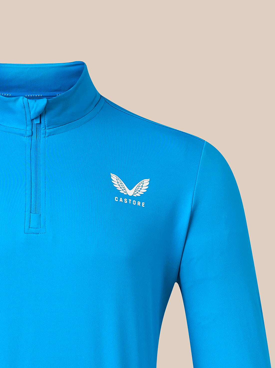 Herren Athletic Fit 1/4-Zip Training Midlayer-Oberteil - Blau - Blau