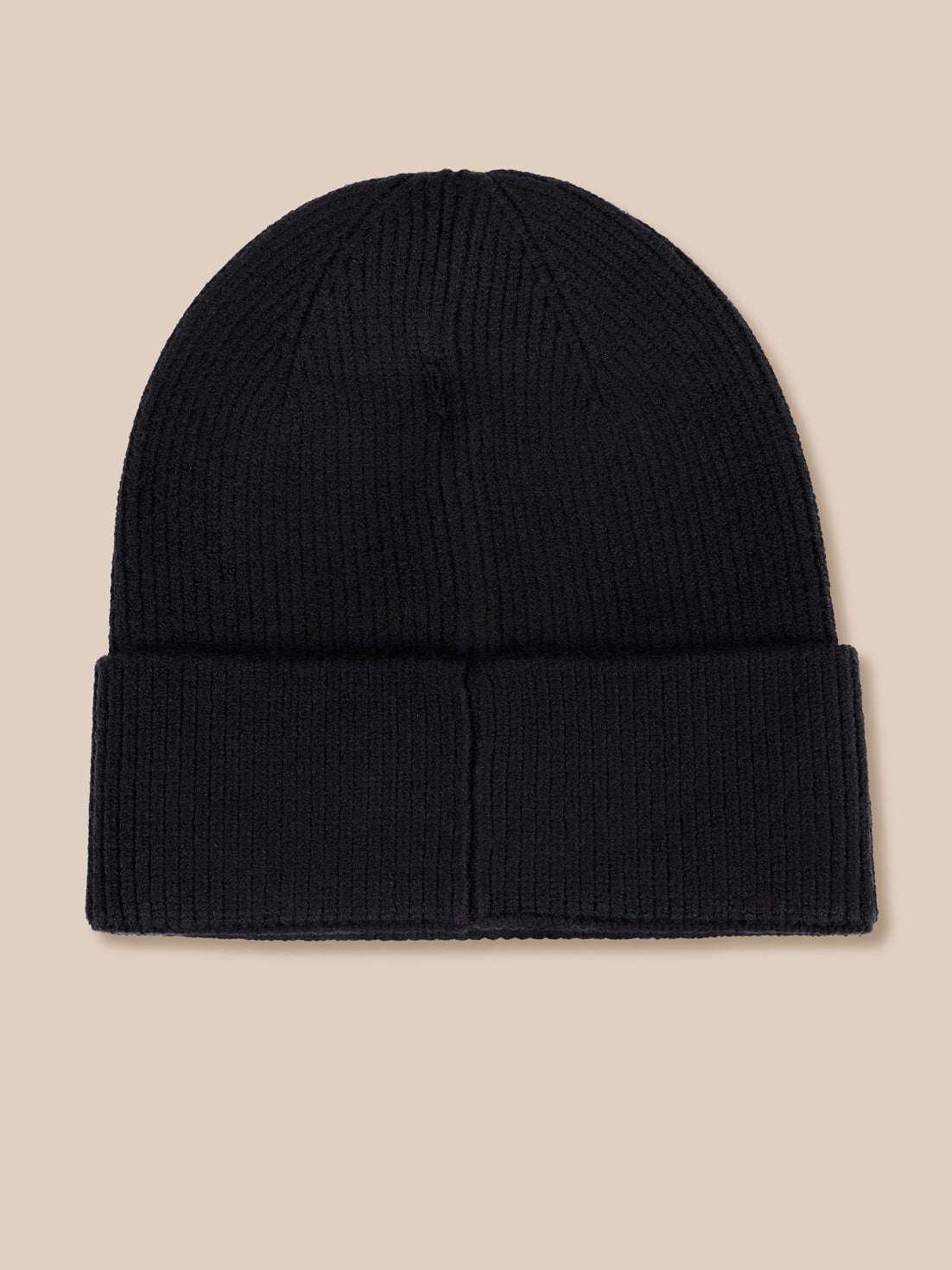Unisex Rib Beanie – Schwarz - Schwarz