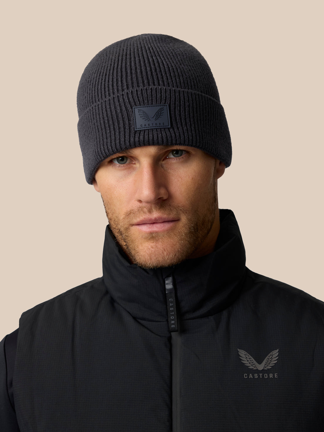 Unisex Rib Beanie – Grau