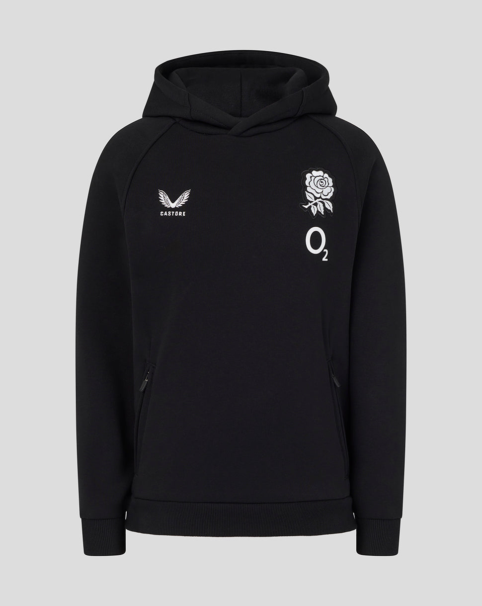 Sudadera con capucha England Rugby Junior 26/27 Travel Adapt Polar – Negro - Negro