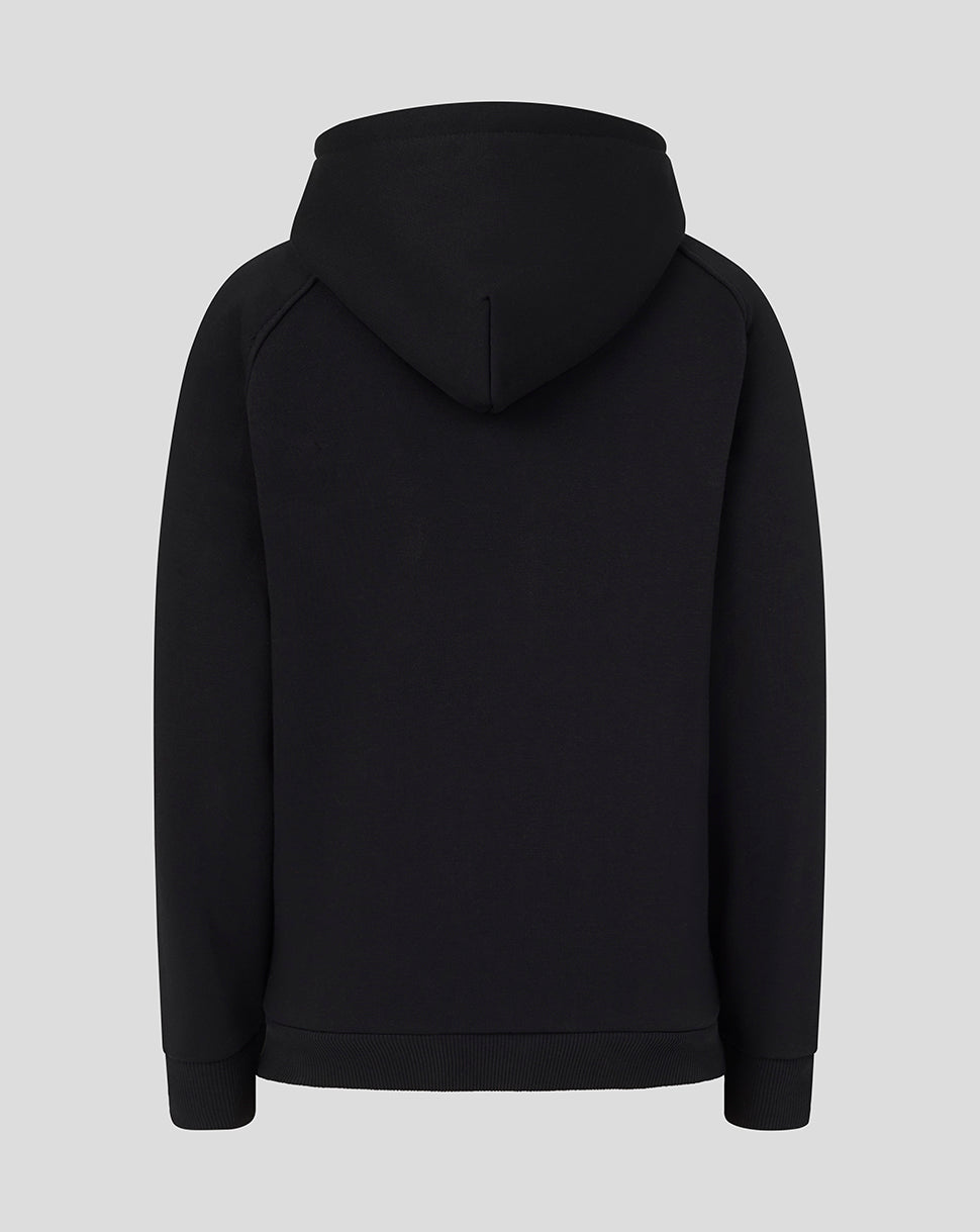 Black hoodie on a light gray background