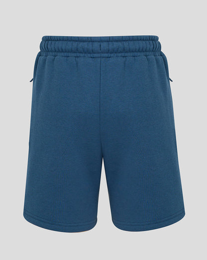 Blue shorts on a light gray background
