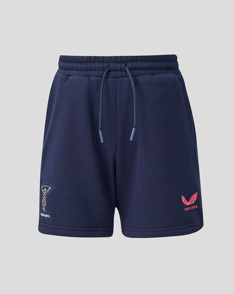 Harlequins Junior 2026/27 Travel Adapt Fleece Shorts - Navy