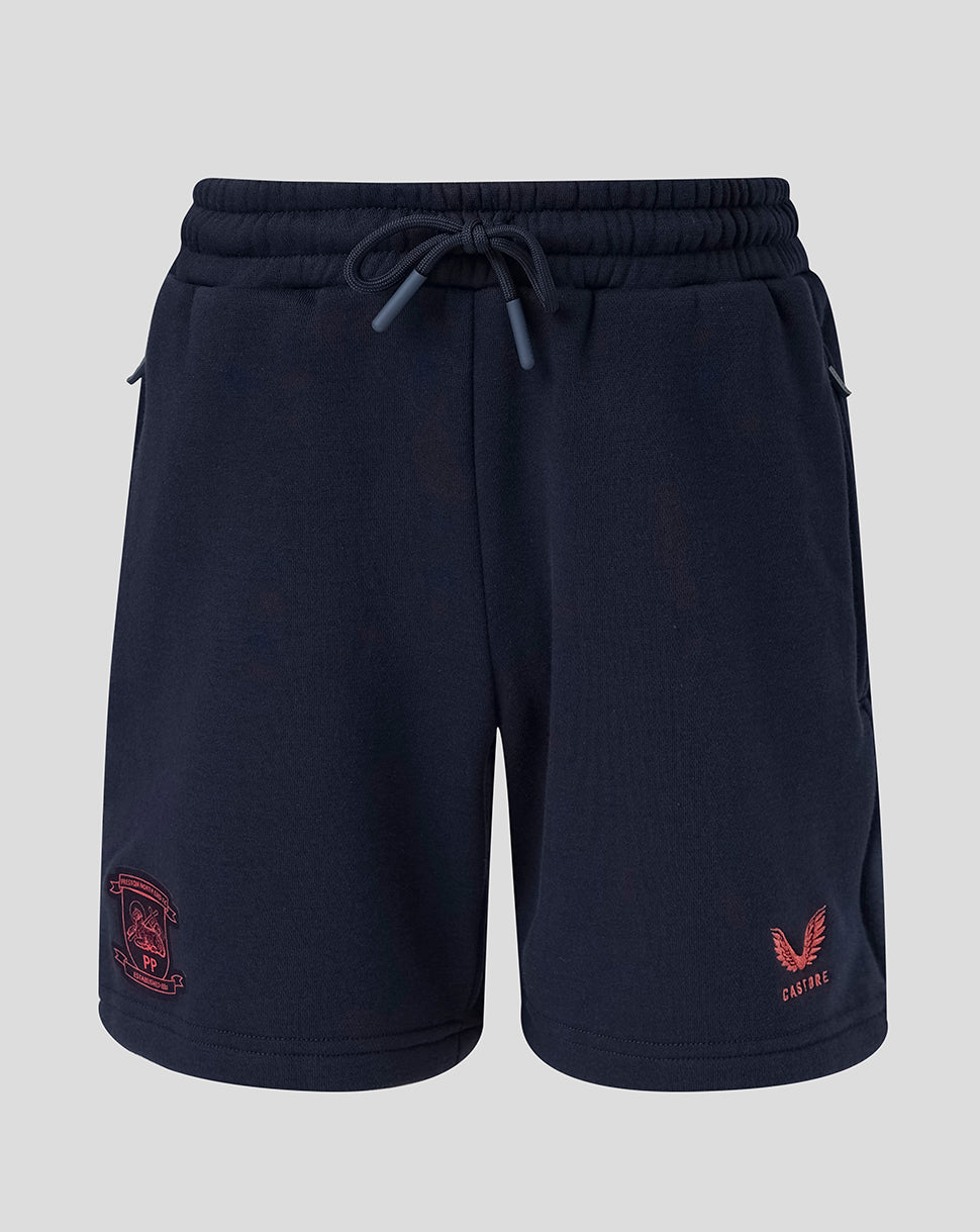 Preston North End Junior 26/27 Travel Adapt Fleece Shorts - Marineblau