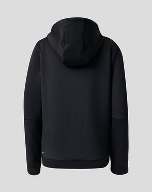 Black hoodie on a light gray background