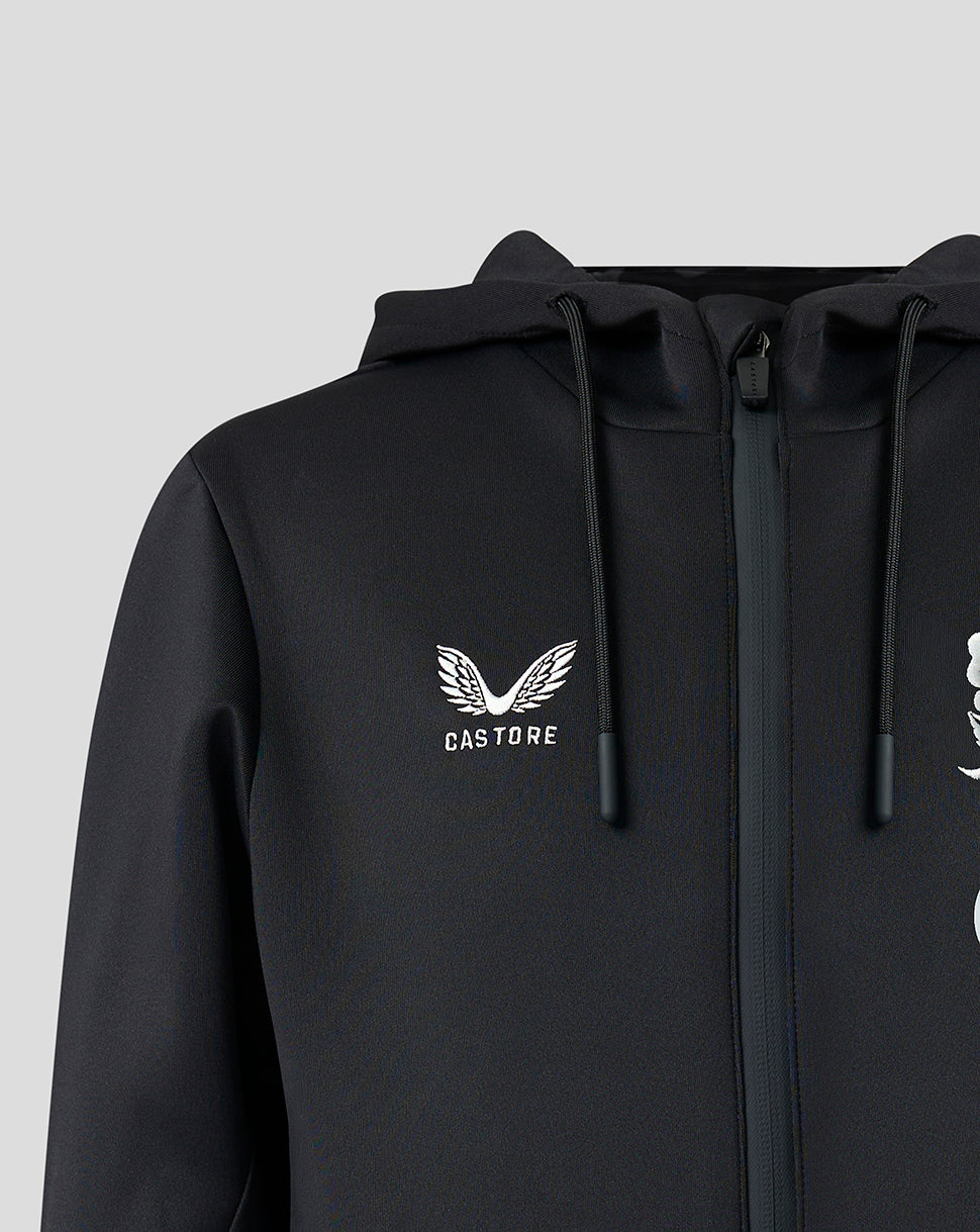 Sudadera con capucha England Rugby Junior 26/27 Travel Flex Zip Up – Negro - Negro