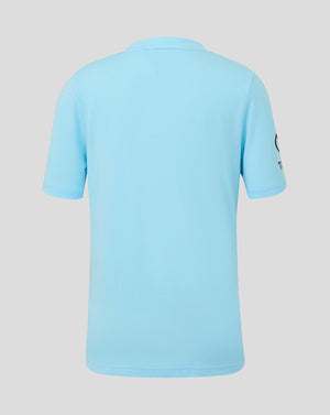 Light blue t-shirt on a light gray background