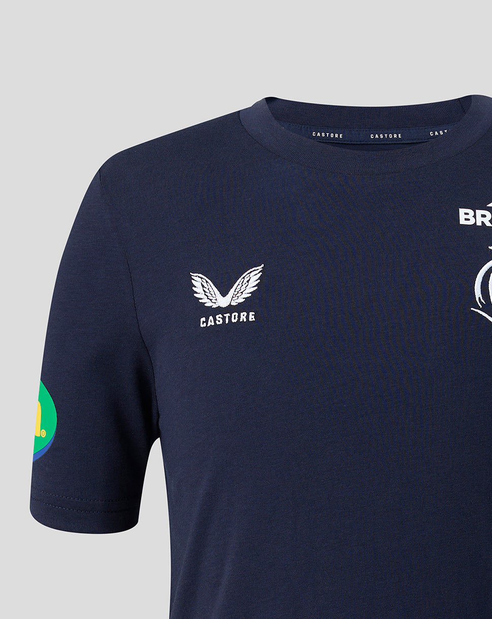 Leicester Tigers Junior 2026/27 Travel T-Shirt - Navy