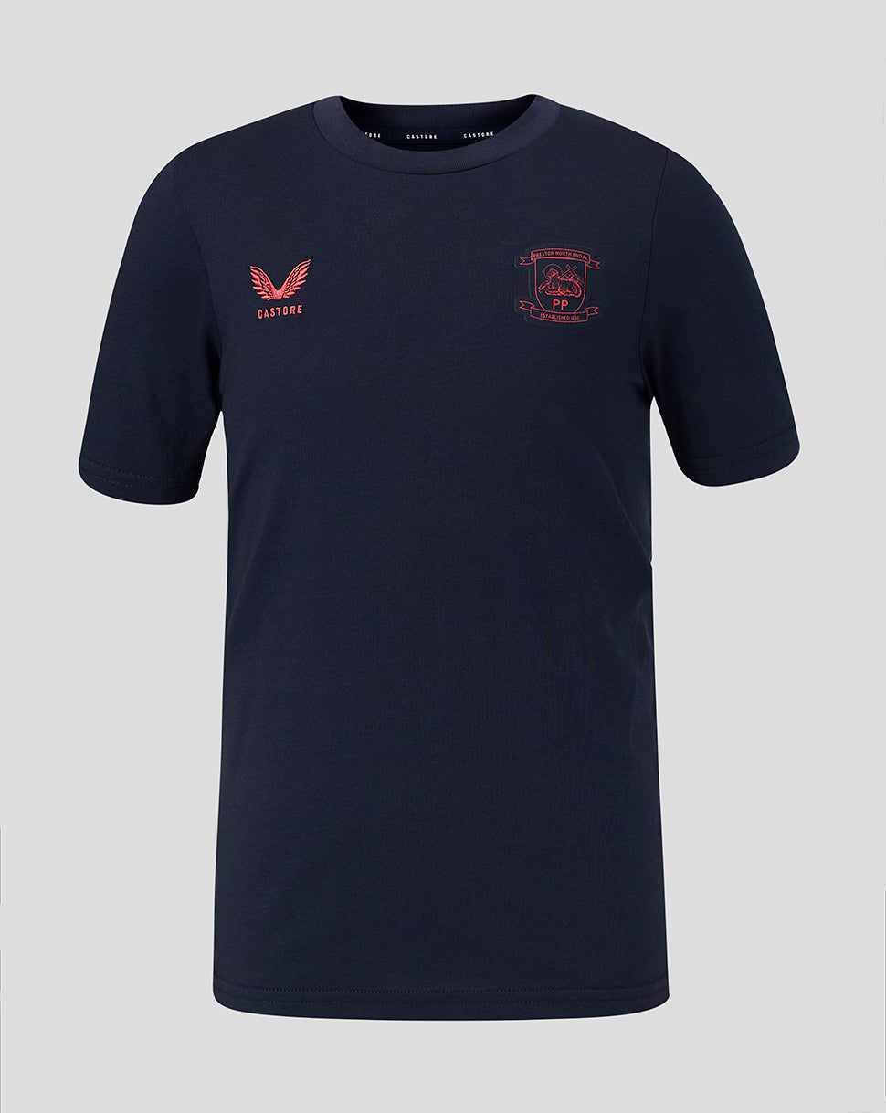 Preston North End Juniors 26/27 Travel T-Shirt - Navy