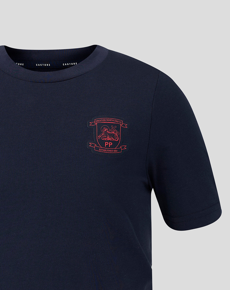 Preston North End Juniors 26/27 Travel T-Shirt - Navy