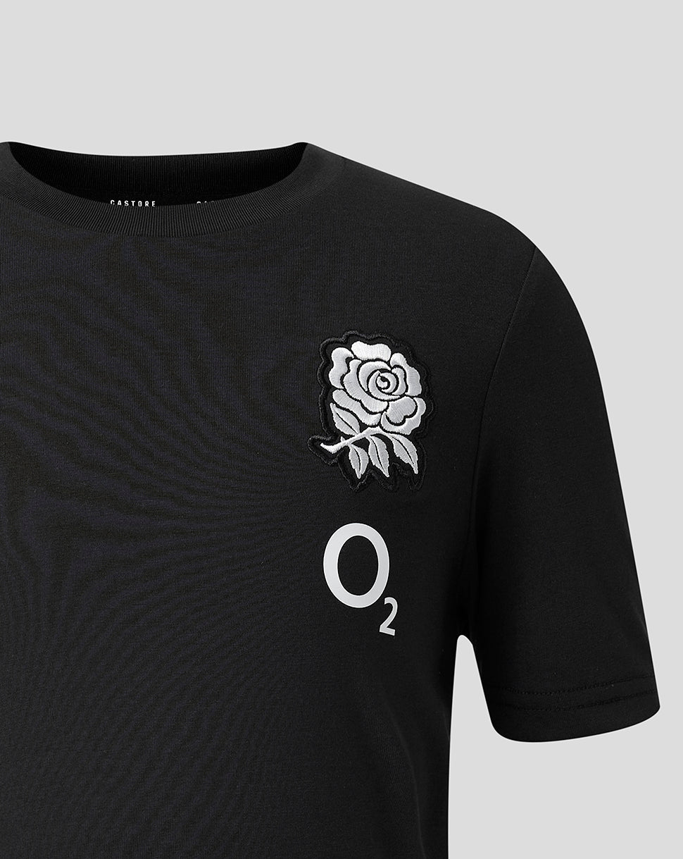 England Rugby Juniors 26/27 Travel T-Shirt - Black - Black